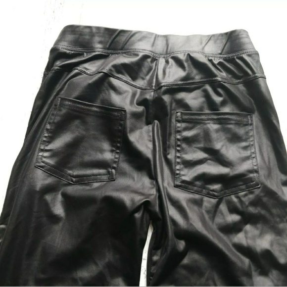 Julia Women's Pants Skinny Wet Look Sexy Punk Goth - Picture 6 of 8